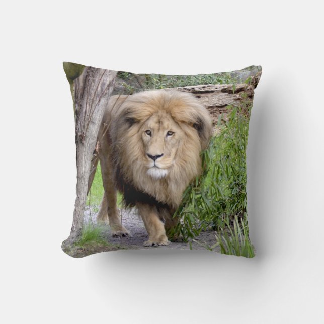 Lion Photo Print Sierkussen (Voorkant)