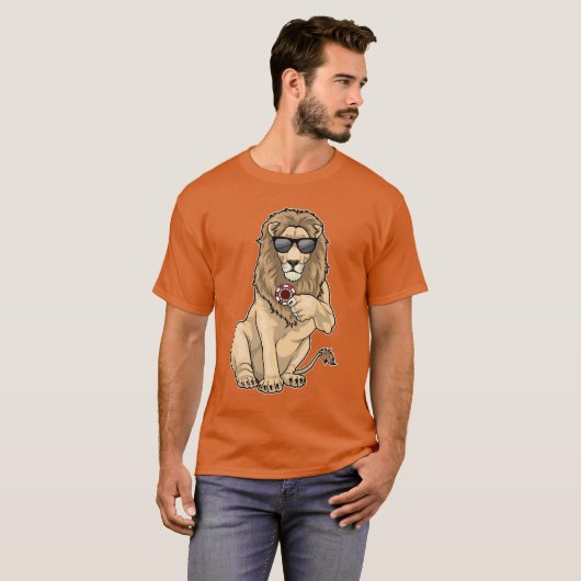 Lion Poker chips T-shirt (Voorkant volledig)