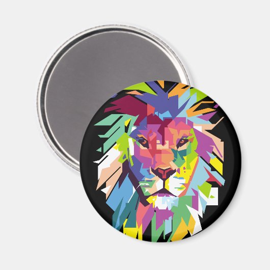 Lion | Pop Art Magneet (Voorkant / Achterkant)