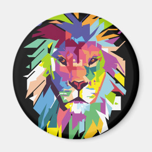Lion Pop Art Magneet