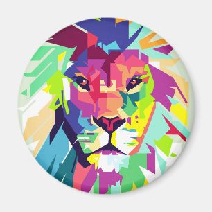 Lion Pop Art Magneet