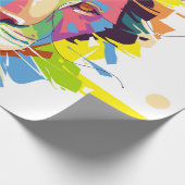 Lion pop kunst cadeaupapier (Hoek)