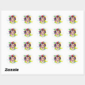 Lion pop kunst ronde sticker (Vel)