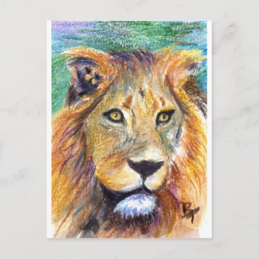 Lion Portrait ACEO Briefkaart (Voorkant)