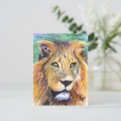 Lion Portrait ACEO Briefkaart (Staand voorkant)