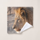 Lion Portrait Bad Handdoek (Wasdoekje)