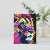 Lion Portrait Briefkaart (Staand voorkant)