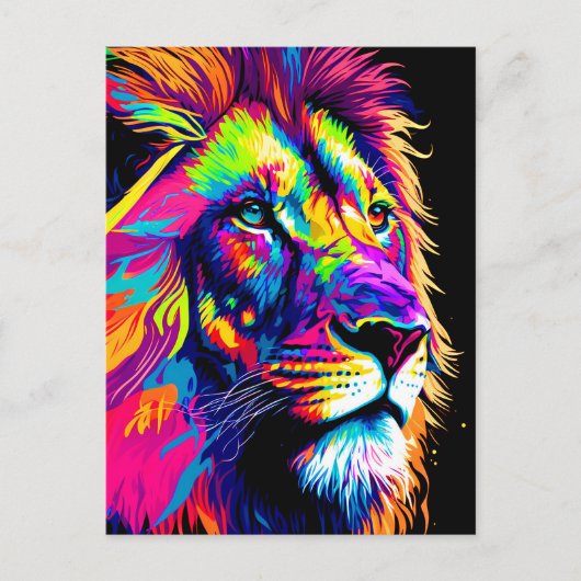 Lion Portrait Briefkaart (Voorkant)