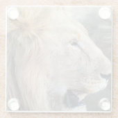 Lion Portrait Glazen Onderzetter (Achterkant)