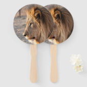 Lion Portrait Handwaaier (Voorkant en achterkant)