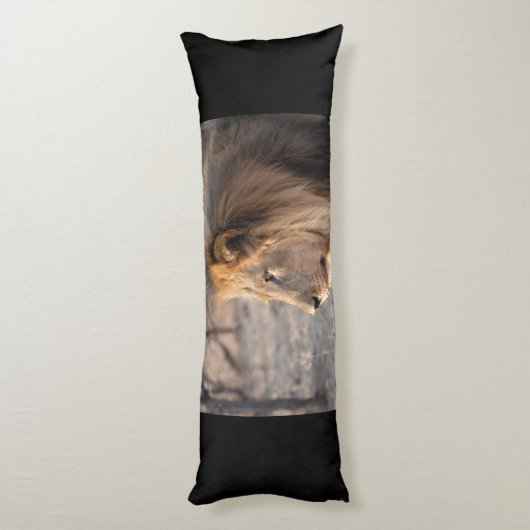 Lion Portrait Lichaamskussen (Achterkant (Verticaal))
