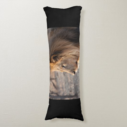 Lion Portrait Lichaamskussen (Voorkant Verticaal)