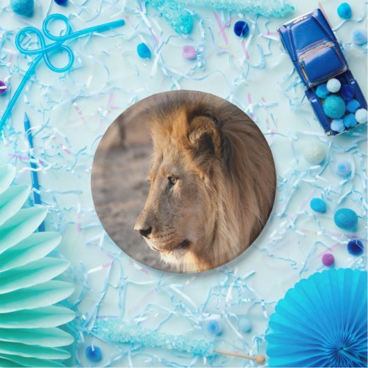 Lion Portrait Papieren Bordje (Feest)