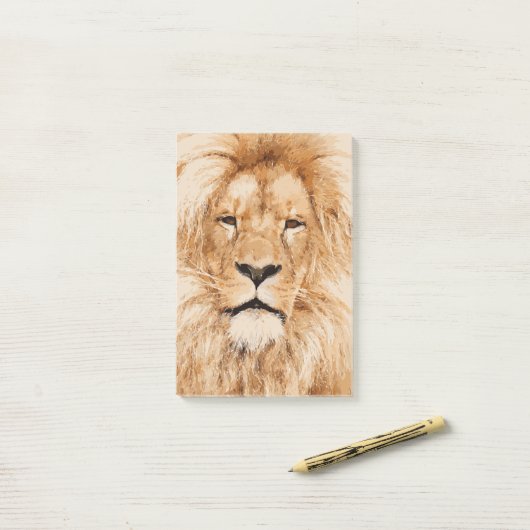 LION PORTRAIT POST-IT® NOTES (Op bureau)