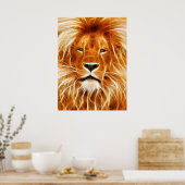 Lion Portrait poster (Keuken)