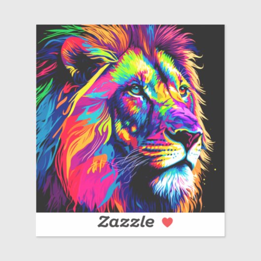 Lion Portrait Sticker (Vel)