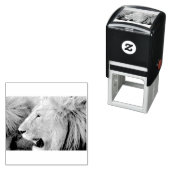Lion Portrait Zelfinktende Stempel (In situ)