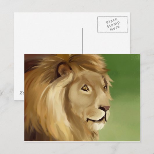 Lion Post Card Briefkaart (Voorkant / Achterkant)