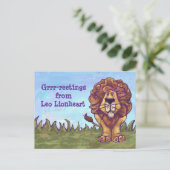 Lion Post-Kaart Briefkaart (Staand voorkant)