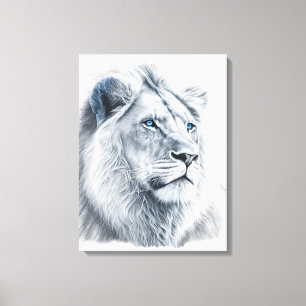 Lion - Potlood Drawing Canvas