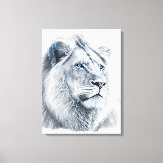 Lion - Potlood Drawing Canvas