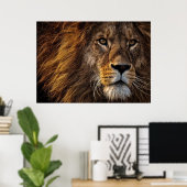 Lion Predator Lion Poster (Thuiskantoor)