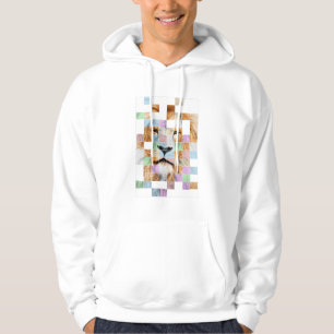 Lion Predator Pixel Retro Lion Safari Gift Hoodie