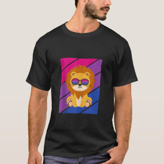 Lion Pride Bisexual Flag LGBTQ Proud Ally Pride Su T-shirt
