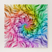 Lion Pride Mandala Rainbow Swirl Legpuzzel (Horizontaal)