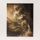 Lion Pride Resting in the Shade Jigzaag Puzzle Legpuzzel (Verticaal)