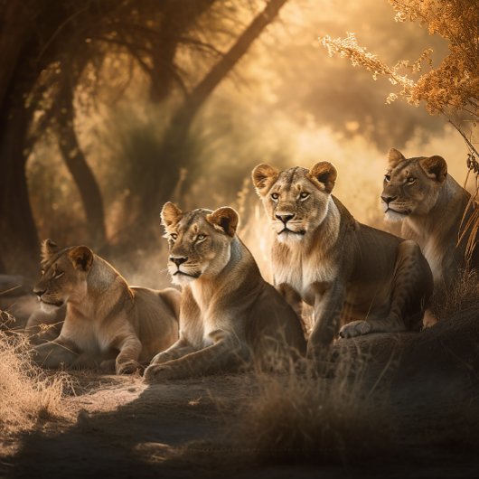 Lion Pride Resting in the Shade Jigzaag Puzzle Legpuzzel