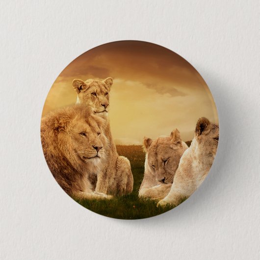 Lion pride ronde button 5,7 cm (Voorkant)
