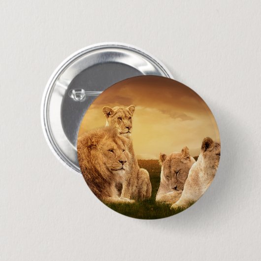 Lion pride ronde button 5,7 cm (Voorkant /achterkant)