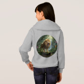 Lion Print Girls pullover hoodie  (Achterkant volledig)