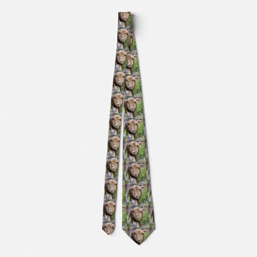 Lion Print Mannen Necktie Stropdas (Achterkant)