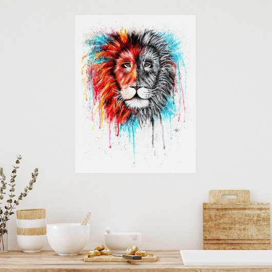 Lion Print Poster! (Keuken)