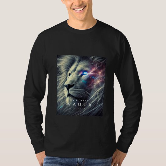Lion Print T-shirt - AI design print (Voorkant)