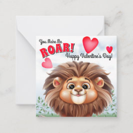 Lion Pun Kinder Klaslokaal Valentijn Kaart Notitiekaartje