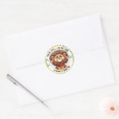 Lion Pun Safari Bedankt Ronde Sticker (Envelop)