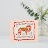Lion Quilt Briefkaart (Staand voorkant)