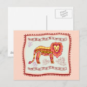 Lion Quilt Briefkaart (Voorkant / Achterkant)