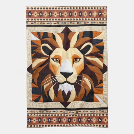 Lion Quilt Theedoek (Verticaal)
