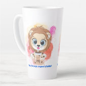 Lion Quote cartoon drink bobba thee Latte Mok (Linkerhoek)
