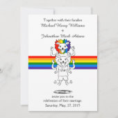Lion Rainbow Gay Pride Uitnodiging voor het Huweli (Voorkant)