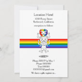 Lion Rainbow Gay Pride Uitnodiging voor het Huweli (Achterkant)