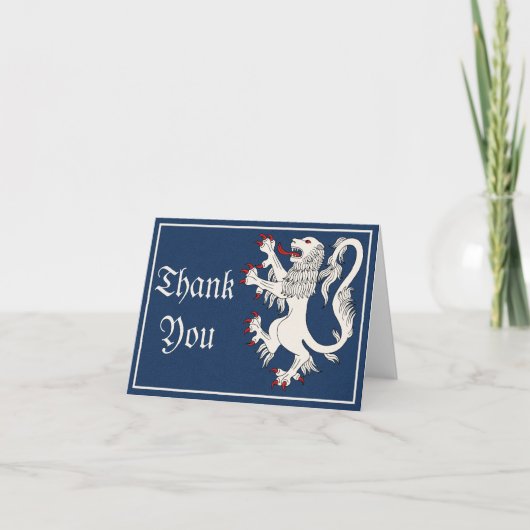 Lion Rampant Argent bedankkaart (Voorkant)