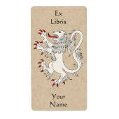 Lion Rampant Argent Bookplate Etiket (Voorkant)