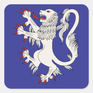 Lion Rampant Argent Vierkante Sticker