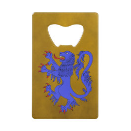 Lion Rampant Azure Creditkaart Flessenopener