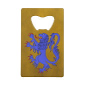 Lion Rampant Azure Creditkaart Flessenopener (Achterkant)